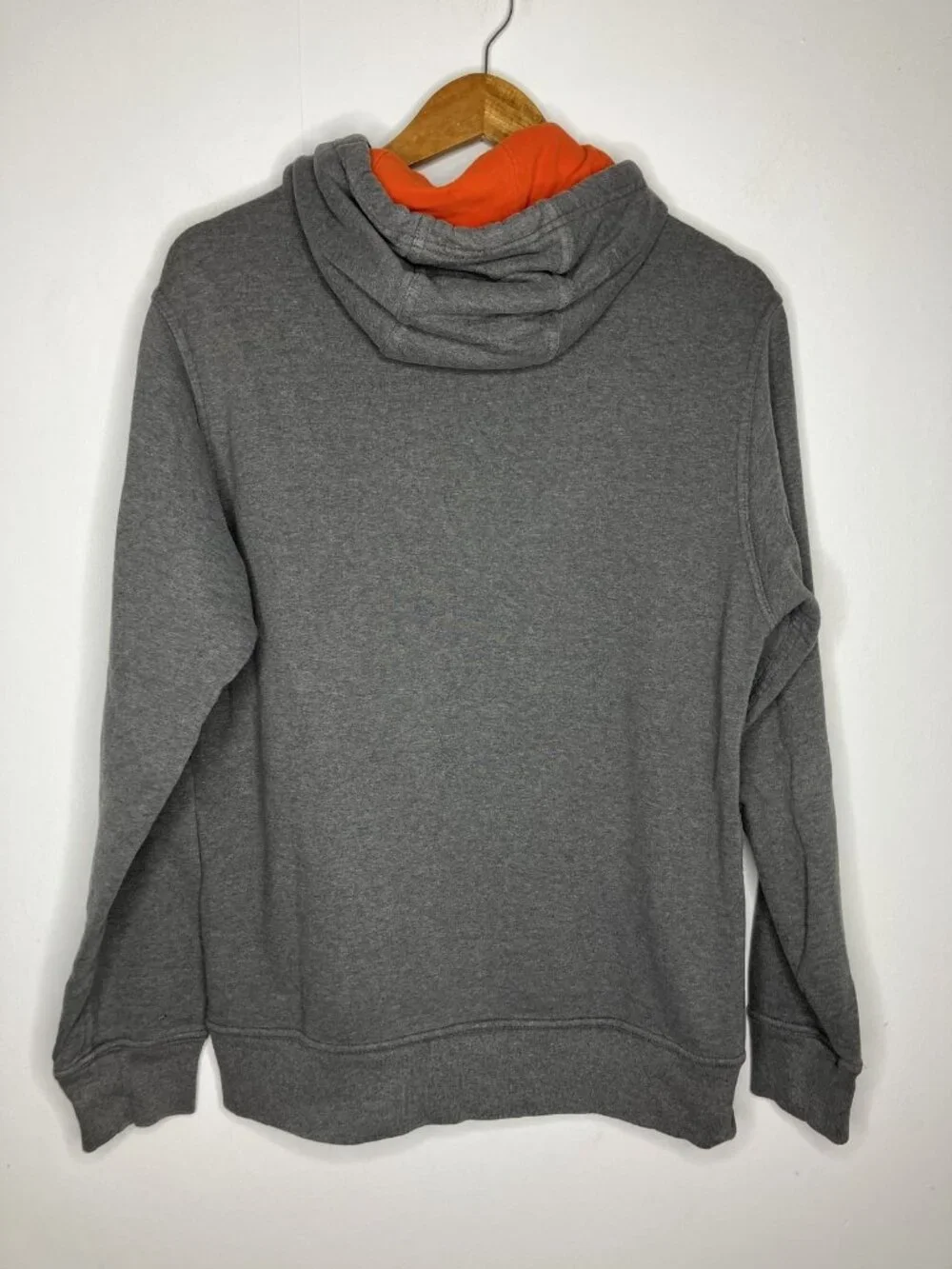 The North Face Men's M Gray Orange Pullover Hoodie Sweatshirt Activewear